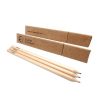 Custom Made Logo Print HB Pencils With Triangle Kraft Paper Box- Main Feature Custom Made Logo Print HB Pencils With Triangle Kraft Paper Box