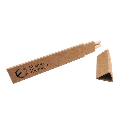 Custom Made Logo Print HB Pencils With Triangle Kraft Paper Box- Picture 4 Custom Made Logo Print HB Pencils With Triangle Kraft Paper Box Picture 4