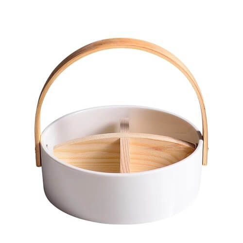 Singapore Supplier Ceramic Snack Tray With Handle- Main Feature chinese new year gift with purchase idea singapore supplier