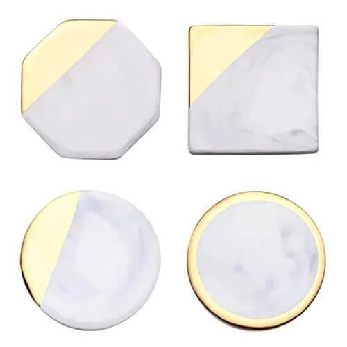 Singapore Wholesaler Gold Marble Drink Coaster- Picture 2 Singapore Wholesaler Gold Marble Drink Coaster Picture 2