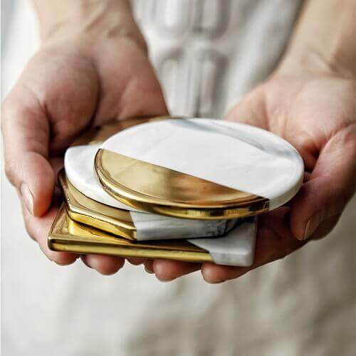 Singapore Wholesaler Gold Marble Drink Coaster- Picture 6 Singapore Wholesaler Gold Marble Drink Coaster Picture 6