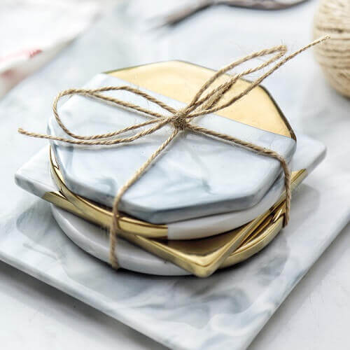 Singapore Wholesaler Gold Marble Drink Coaster- Picture 7 Singapore Wholesaler Gold Marble Drink Coaster Picture 7