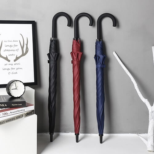 Printed Curved Handle Straight Pole Umbrella Singapore Printed Curved Handle Straight Pole Umbrella Singapore