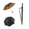 Customized Logo Stylish Long Handle Umbrella- Main Feature Golden UV Custom Straight umbrella Singapore wholesale