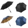 Abner Stylish Long Handle Umbrella with Golden UV 2 Customized Logo Stylish Long Handle Umbrella