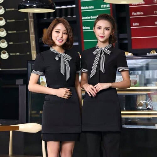 Singapore Wholesaler Short-Sleeved Restaurant Waiters Uniform-Picture 3 Singapore Wholesaler Short Sleeved Restaurant Waiters Uniform Picture 3