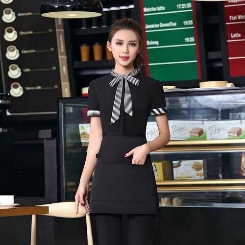 Singapore Wholesaler Short-Sleeved Restaurant Waiters Uniform-Picture 5 Singapore Wholesaler Short Sleeved Restaurant Waiters Uniform Picture 5