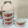 Singapore Wholesaler Floral Enamel Lunch Box- Picture 3 Singapore Wholesaler Floral Enamel Lunch Box Picture 3