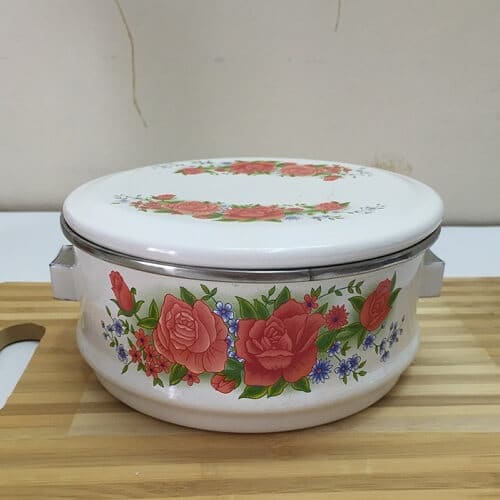 Singapore Wholesaler Floral Enamel Lunch Box- Picture 4 Singapore Wholesaler Floral Enamel Lunch Box Picture 4