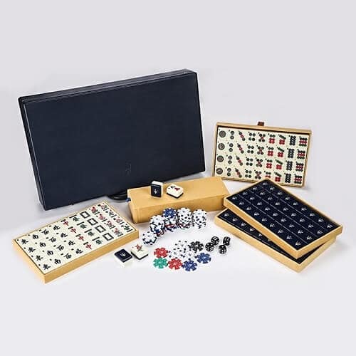 Custom Acrylic Mahjong With PU Leather Box- Picture 3 Custom Acrylic Mahjong With PU Leather Box Picture 3