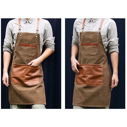 Custom Logo Print Denim Apron- Picture 4 Custom Logo Print Denim Apron Picture 4