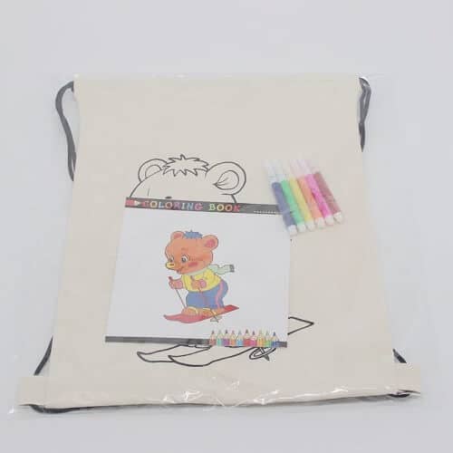 Custom Canvas Drawstring Bag Drawing