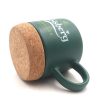 Custom Logo Print Matte Stoneware Mug With Lid Picture 3