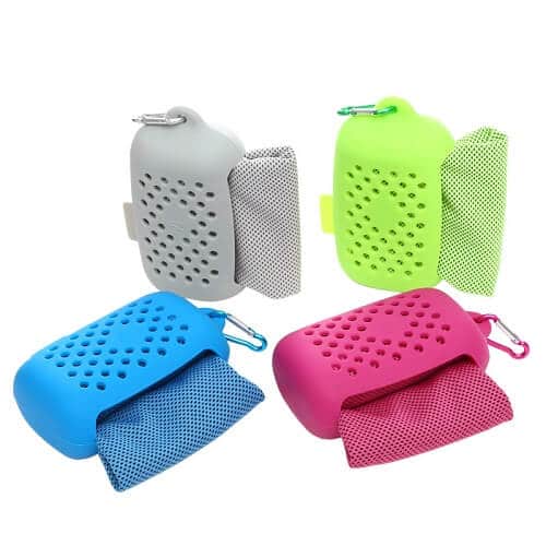 Singapore Supplier Cooling Towel In Silicone Pouch