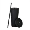 Singapore Supplier V Shape Frosted Tumbler With Straw Picture 3