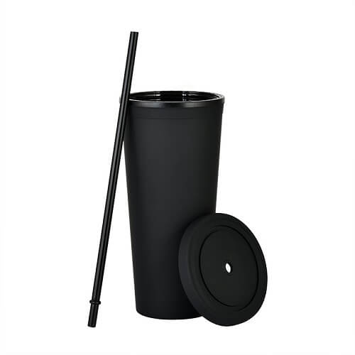 Singapore Supplier V Shape Frosted Tumbler With Straw Picture 3