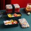 Custom Dual Layer Lunch Box With Cutlery Set- Picture 3 Custom Dual Layer Lunch Box With Cutlery Set Picture 3