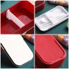 Custom Dual Layer Lunch Box With Cutlery Set- Picture 5 Custom Dual Layer Lunch Box With Cutlery Set Picture 5