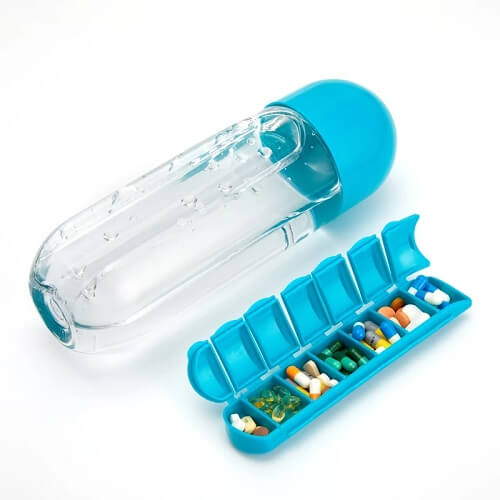 Custom Logo Print Pill Boxes Organizer Water Bottle- Picture 2 unique water bottle printing