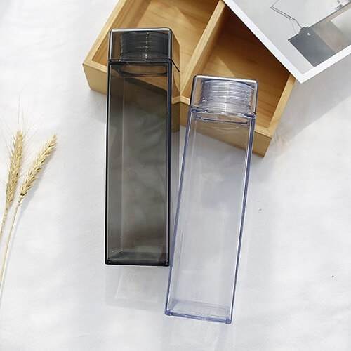Custom Logo Print Square Transparent Water Bottle- Picture 5 Custom Logo Print Square Transparent Water Bottle Picture 5