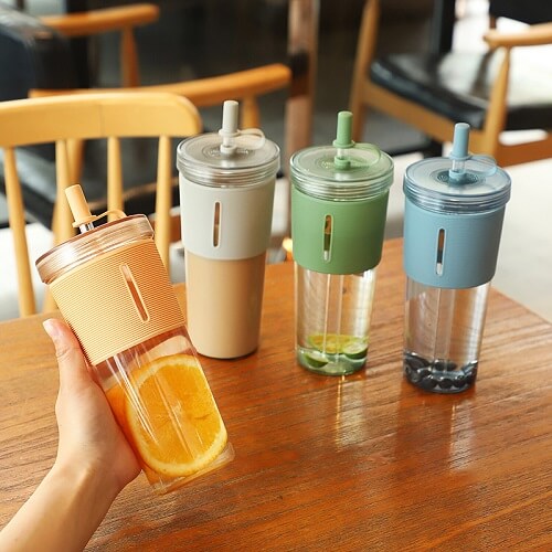 Custom Portable Tumbler With Reusable Straw- Picture 2 Custom Portable Tumbler With Reusable Straw Picture 2