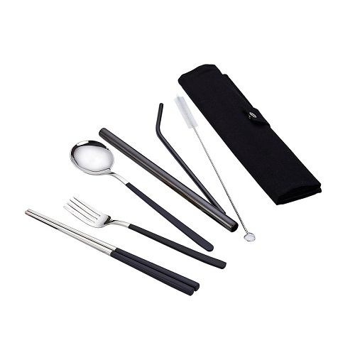 Singapore Supplier Stainless Steel Cutlery Set With Fabric Pouch - Main Feature Custom cutlery set printing
